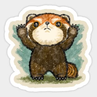 Bullish red panda Sticker